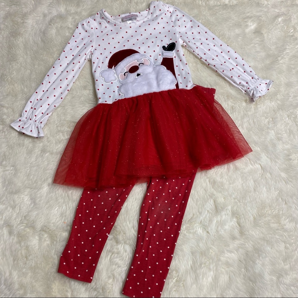 Youngland 2-Piece Santa Dress and Legging Set